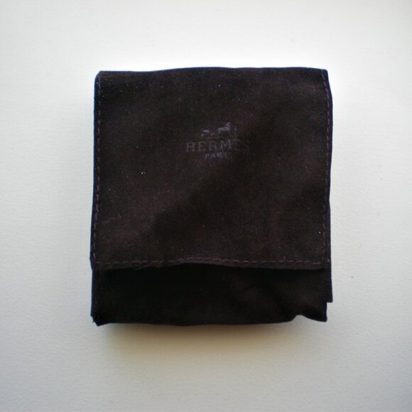 NWT Hermes Caleche Blue Enamel Palladium Plated Wide Bangle Bracelet Size 62 - Picture 10 of 10